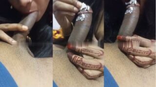 Cewek Nakal Ngeblowjob Orang India, Kontol Penuh Krim Basah