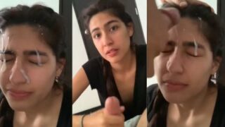 Cewek Desi Cantik Dengan Muka Penuh Pancuran Sperma Tebal