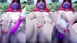 Jilbab Merah Digetarin Vibrator, Nikmatnya Meremang.